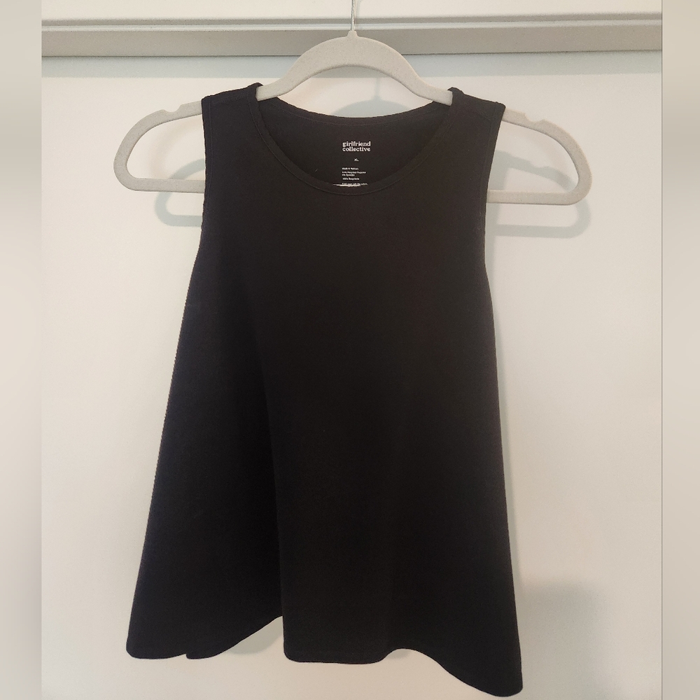 Women's Girlfriend Collective Black Cropped Tank Top Size XL